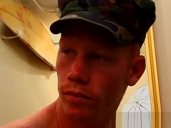 Young military studs sucked off by masked perv