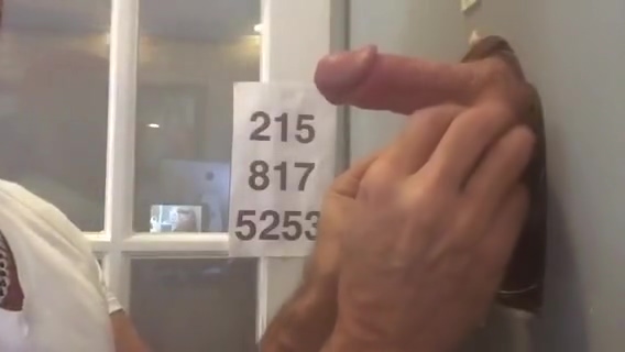 White Cock Pumps Out Load at Philadelphia Gloryhole