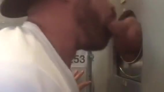 White Cock Pumps Out Load at Philadelphia Gloryhole