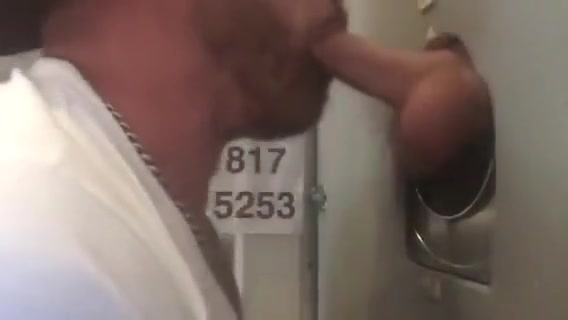 White Cock Pumps Out Load at Philadelphia Gloryhole