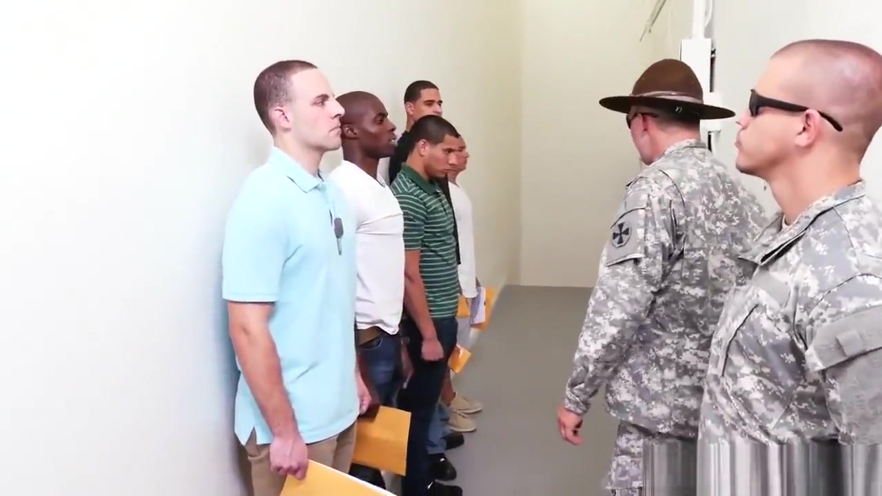 Military men blowjob with gay sex dolls Yes Drill Sergeant!