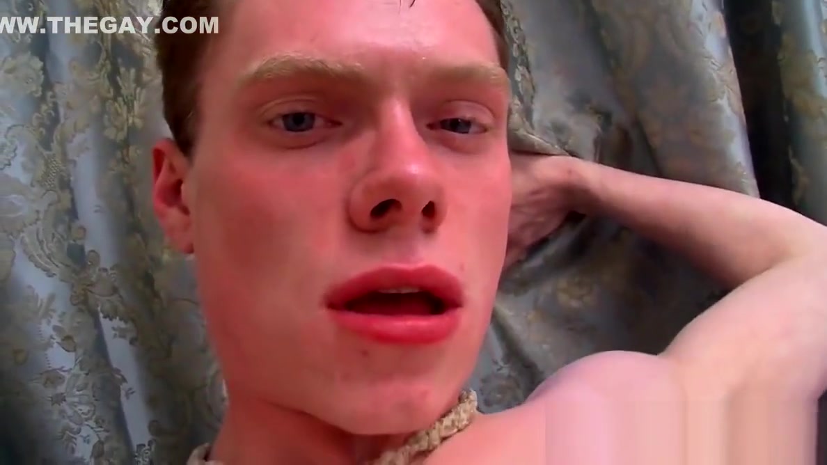 Young cocktease Aaron eats lush spunk after kinky solo