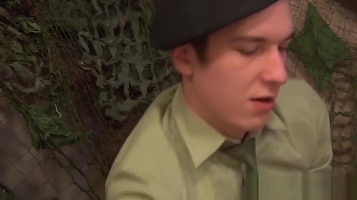 Military interview turns into hardcore bareback anal action
