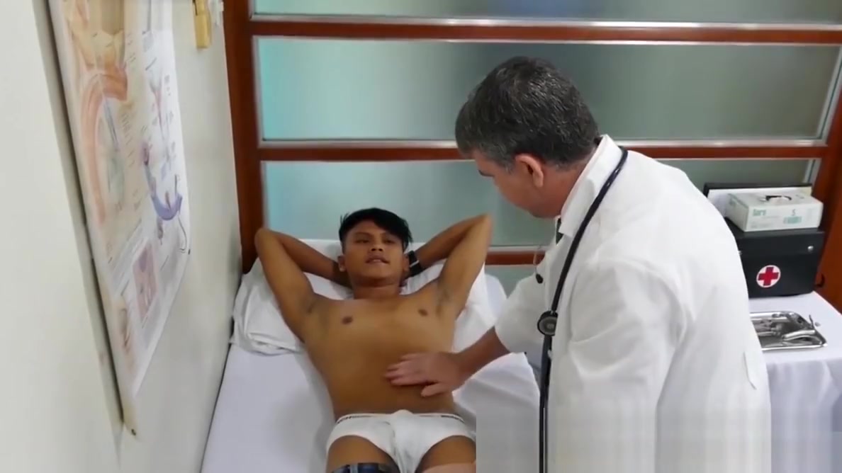Young Asian asshole penetrated with cock and toys by doctor