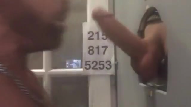 Thick White Cock Squirts a Load at Philadelphia Gloryhole Cocksucker