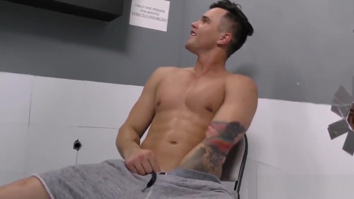Black men sharing a whiteboi at a gloryhole