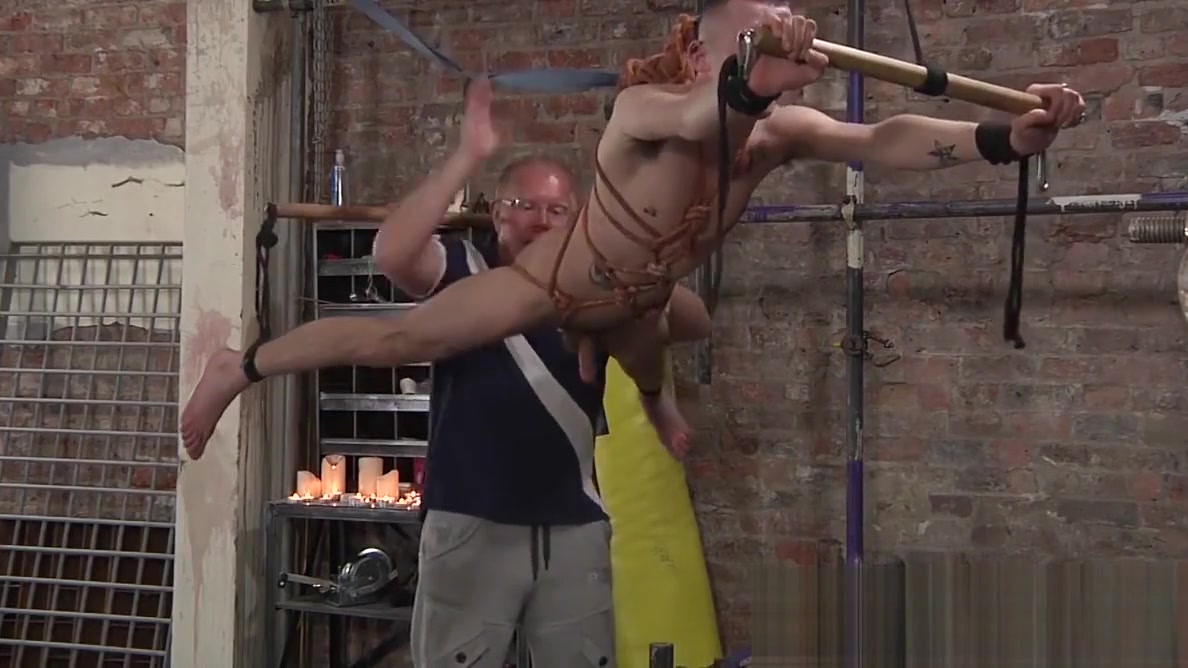 Kinky master Sebastian works his magic on suspended sub