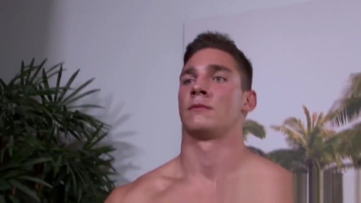 Muscular homo Spencer Laval strokes military dick vigorously