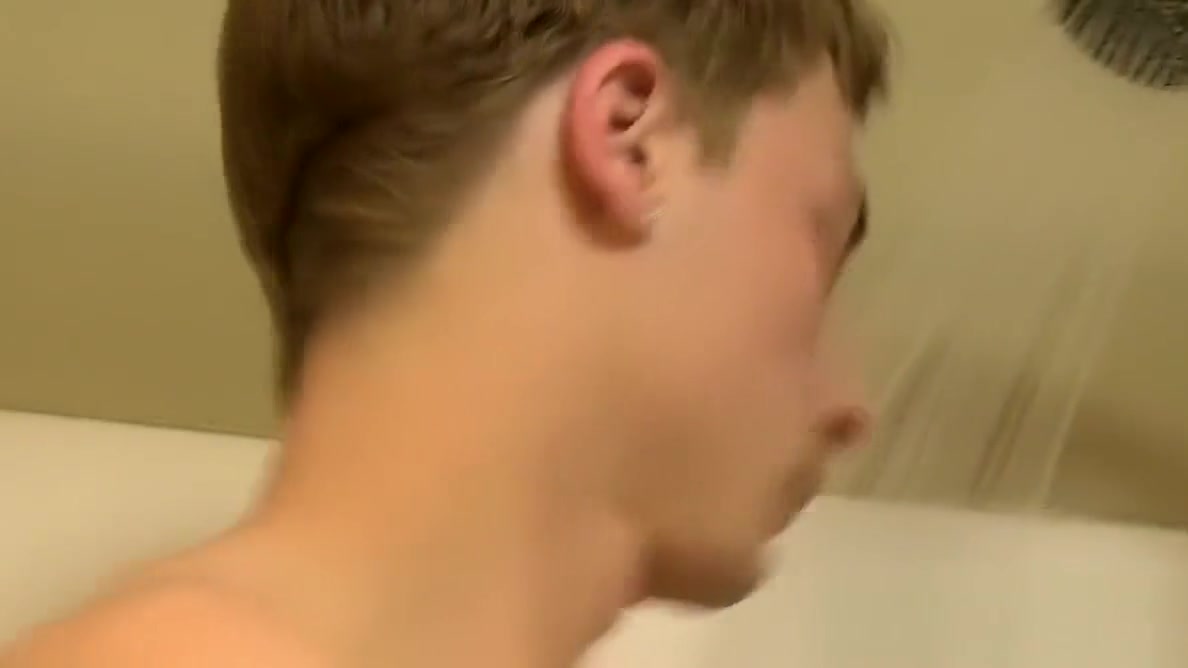 Young dick lover having solo fun under a hot shower