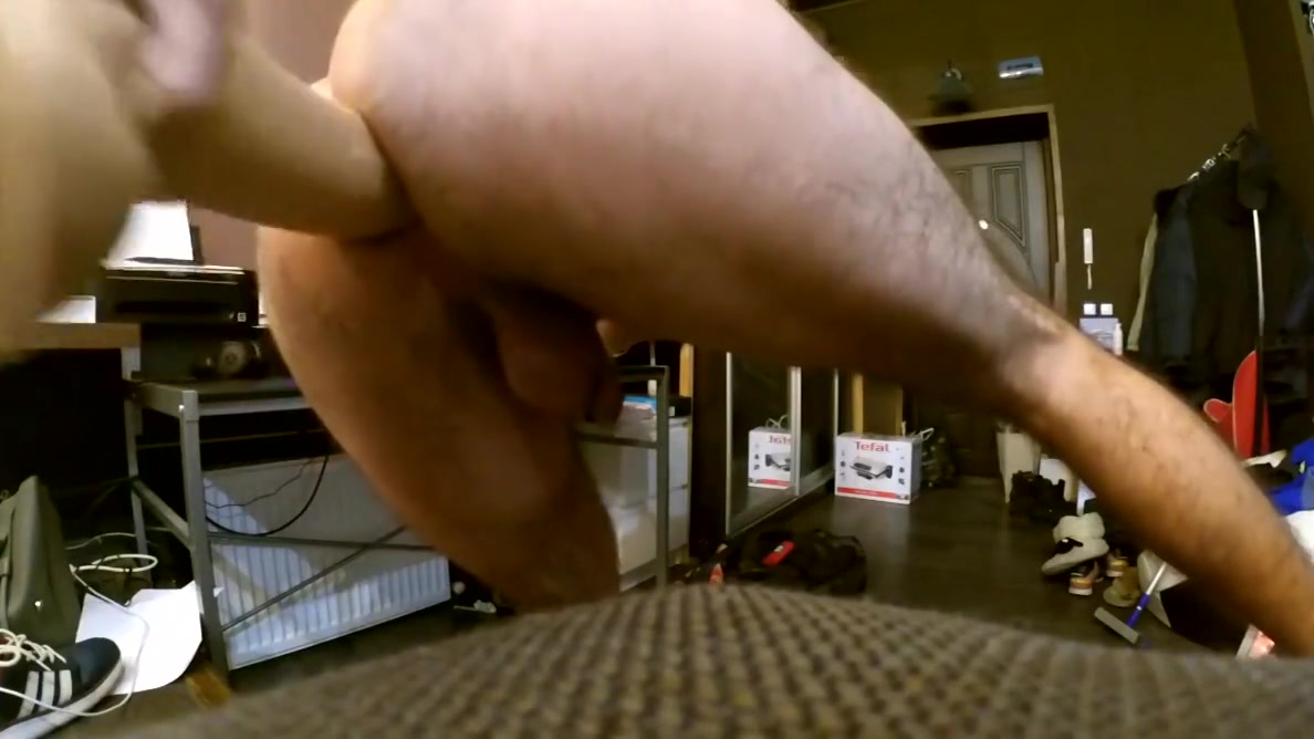 Self fisting and big dildo