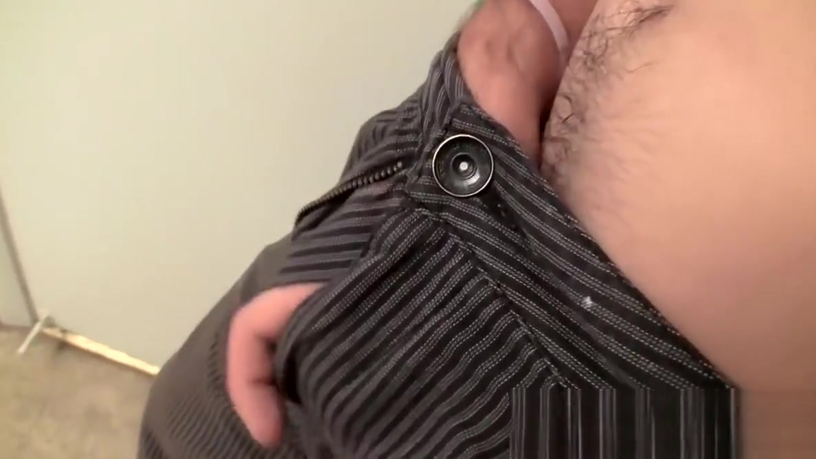 Hairy homo thug massages his balls and jerks his small dick