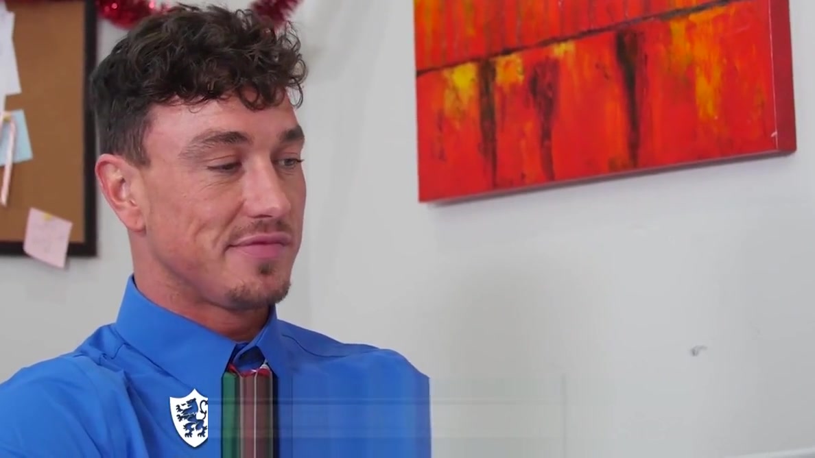 ManRoyale Christmas office party fuck with two hunks