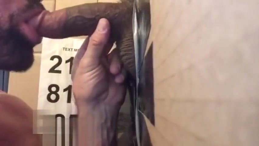 White Muscle Swallows Young Black at Philly Gloryhole