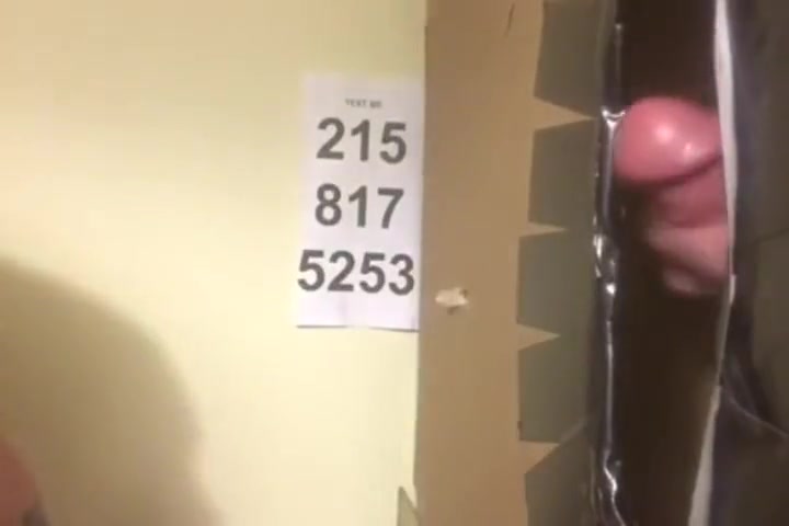 White Cock Cumshot Facial at Gloryhole in Philly