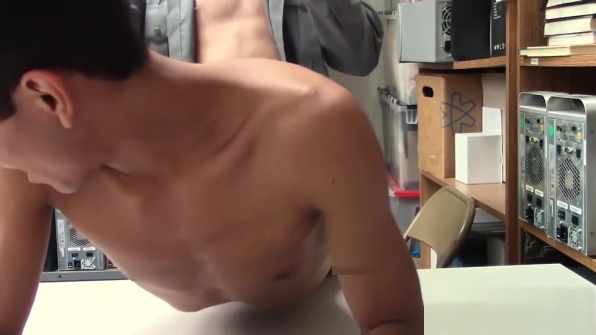 Skinny thief sucks officers dick and raw fucked from behind