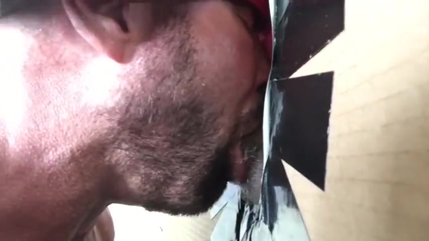 Curved Up White Cock Pumps Out Load at Philadelphia Gloryhole