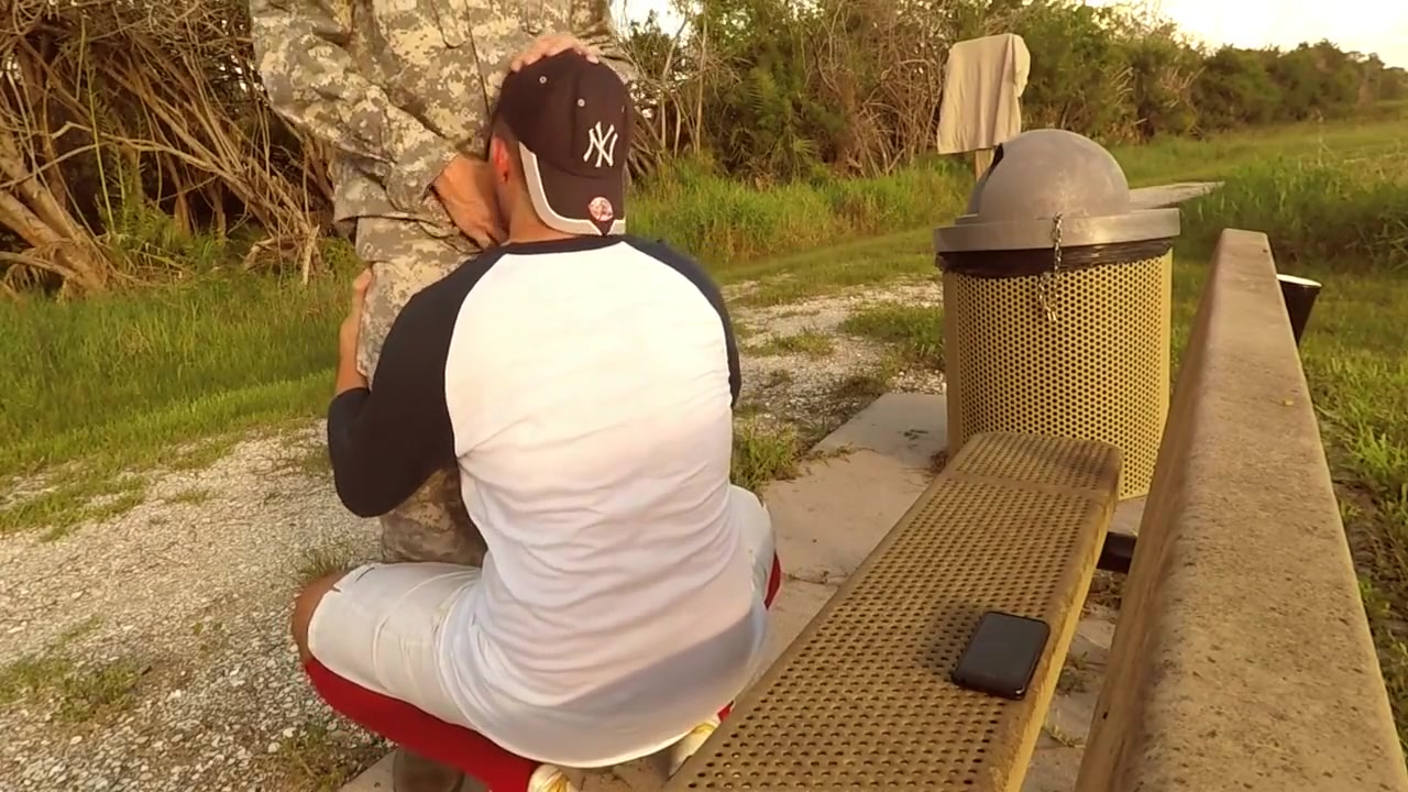 Soldier fucks soccer jock (anonymous uniform army marine bareback outdoor)
