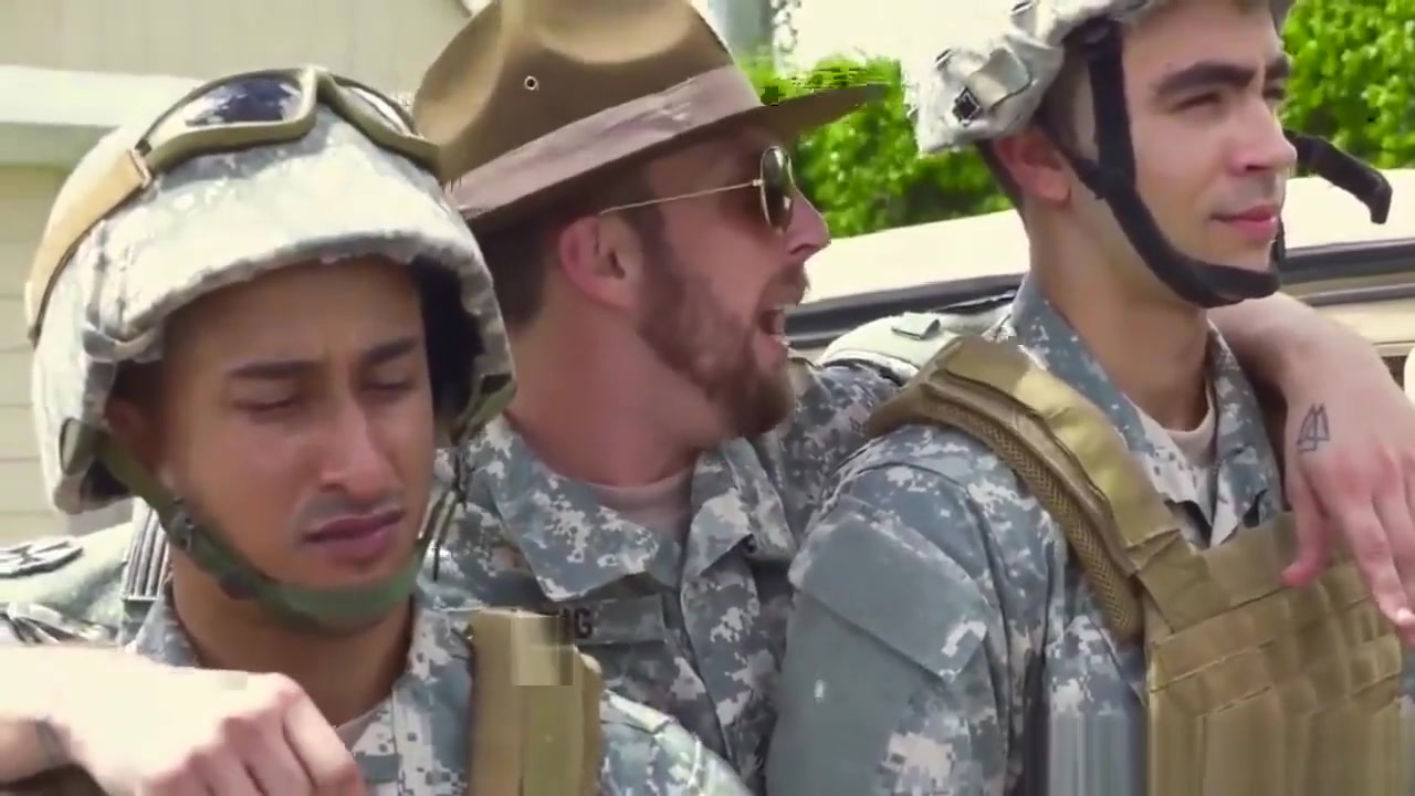 Jackson's muscular military mens penis hot gay blowjob with