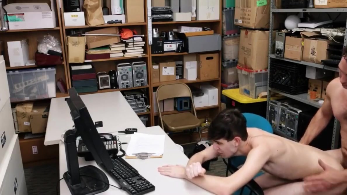 Skinny Twink Fucked in the Office