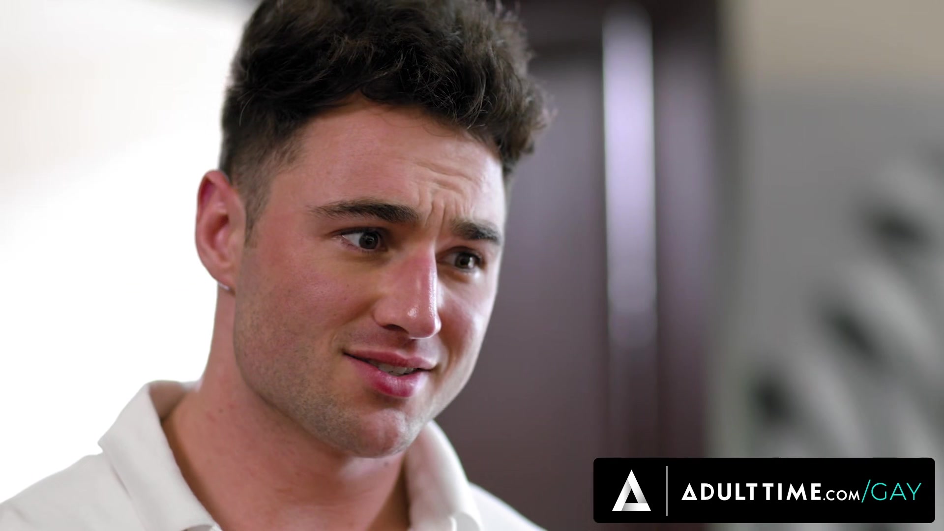 ADULT TIME - Nervous Twink Lets His Boyfriend's Power Top Older Step brother Take His Anal Virginity!