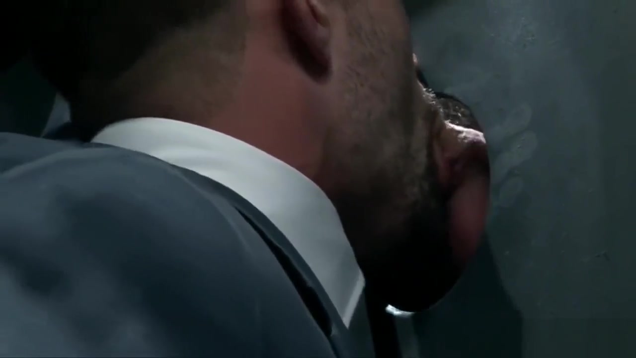gloryhole with 2 suit guys