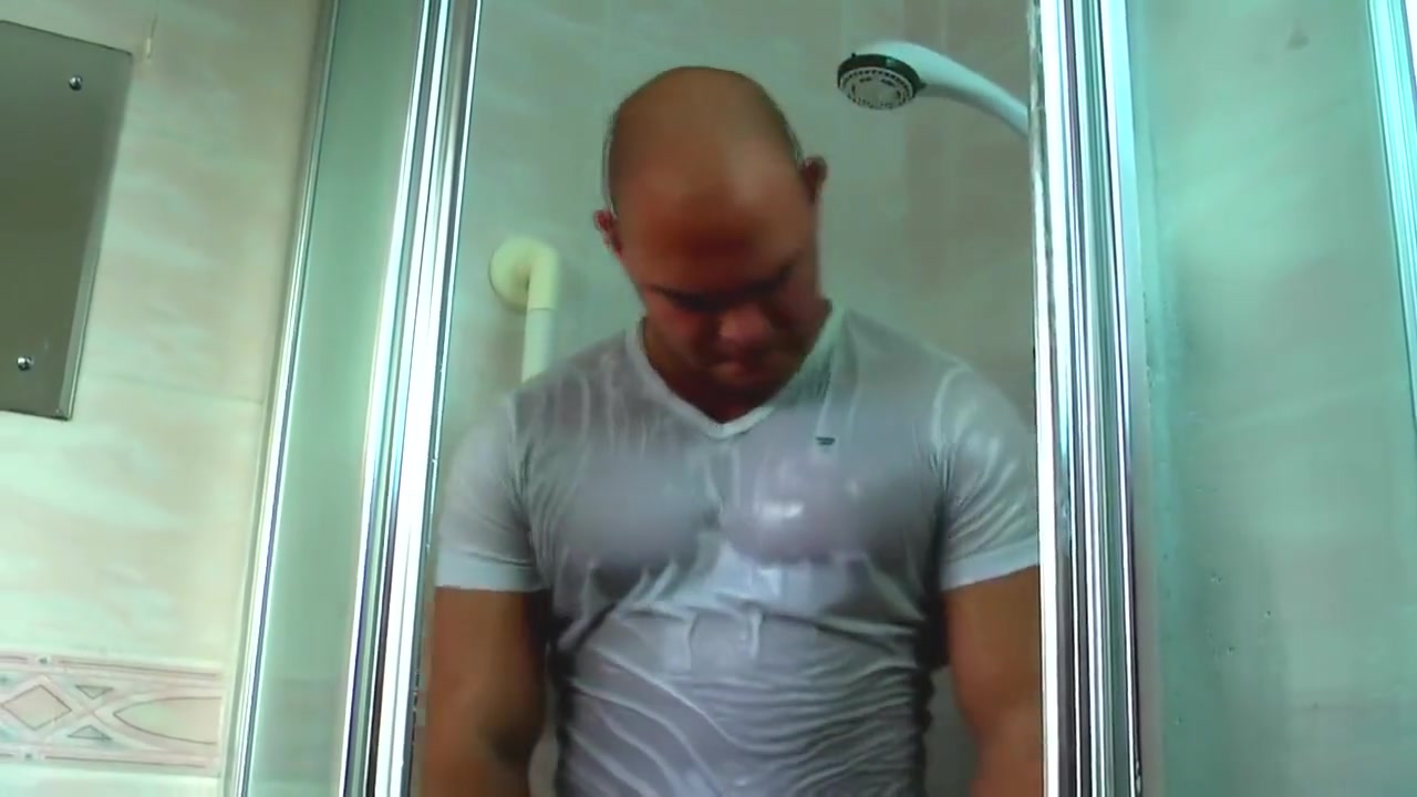 Step dad films his horny Step son in shower