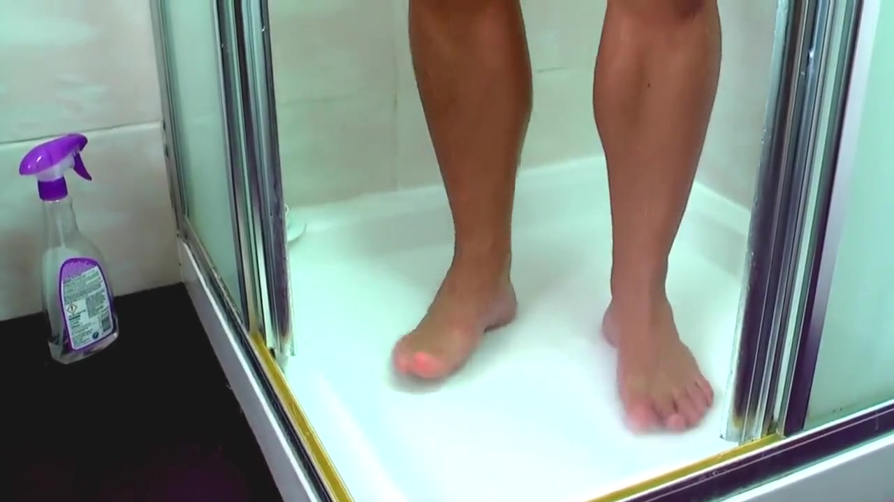 Step dad films his horny Step son in shower