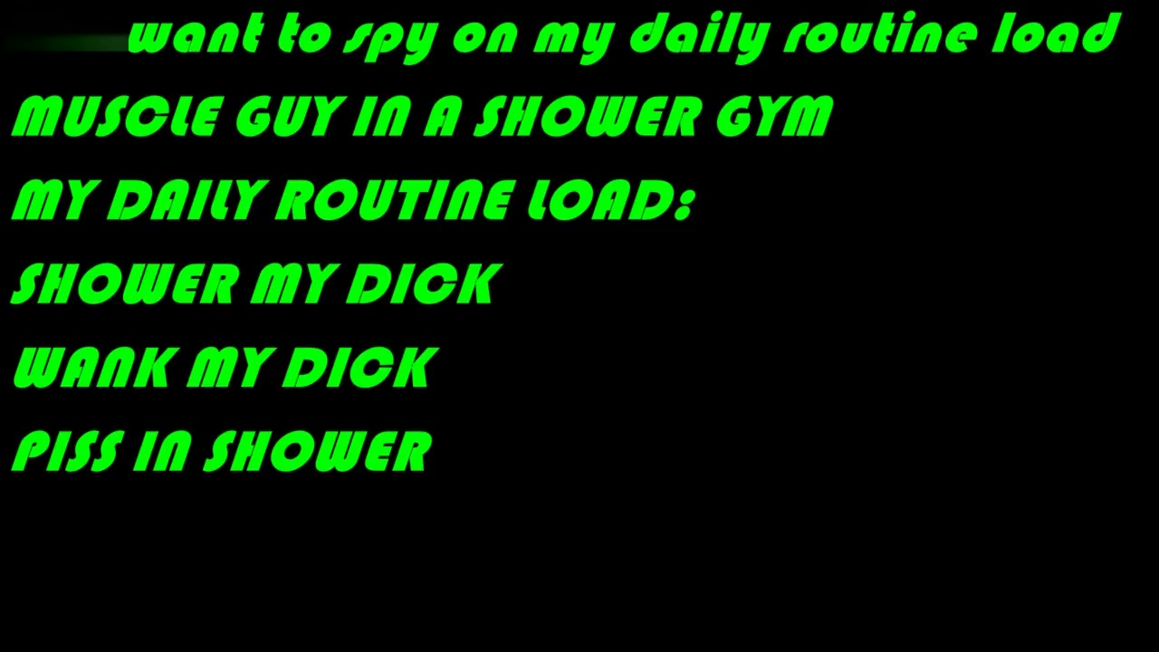 MUSCLE GUY IN A SHOWER GYM ,MY DAILY SPY ROUTINE LOAD:SHOWER WANK PISS