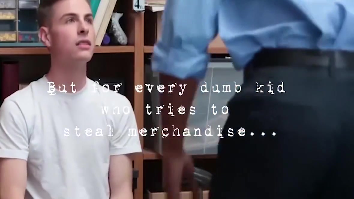 YoungPerps - Bearded Step daddy mall cop fucks straight boy shoplifter hard