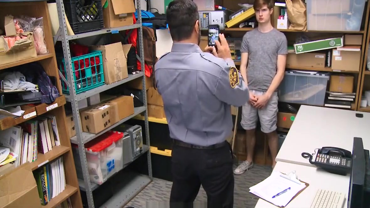 YoungPerps - Bearded Step daddy mall cop fucks straight boy shoplifter hard