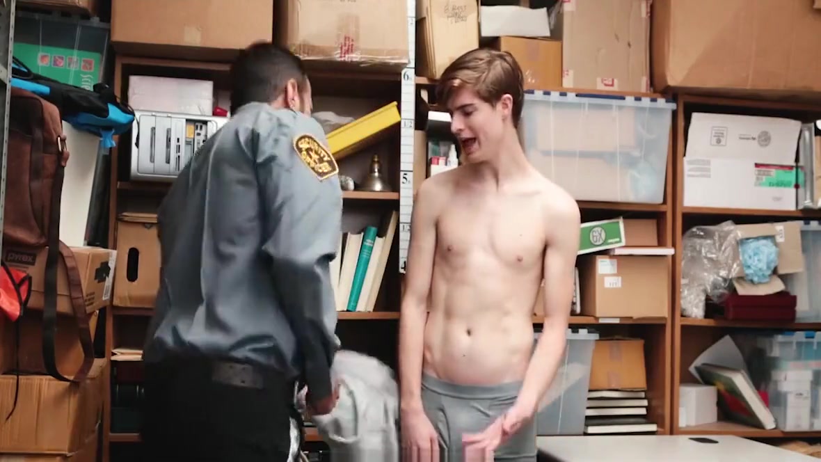 YoungPerps - Bearded Step daddy mall cop fucks straight boy shoplifter hard