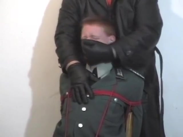 chairtied army officer gagged