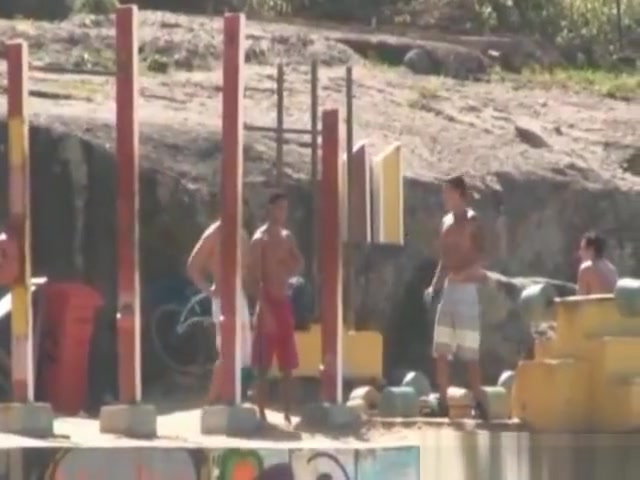 Latin Threesome Shower Spit Roasting
