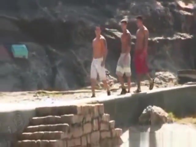 Latin Threesome Shower Spit Roasting