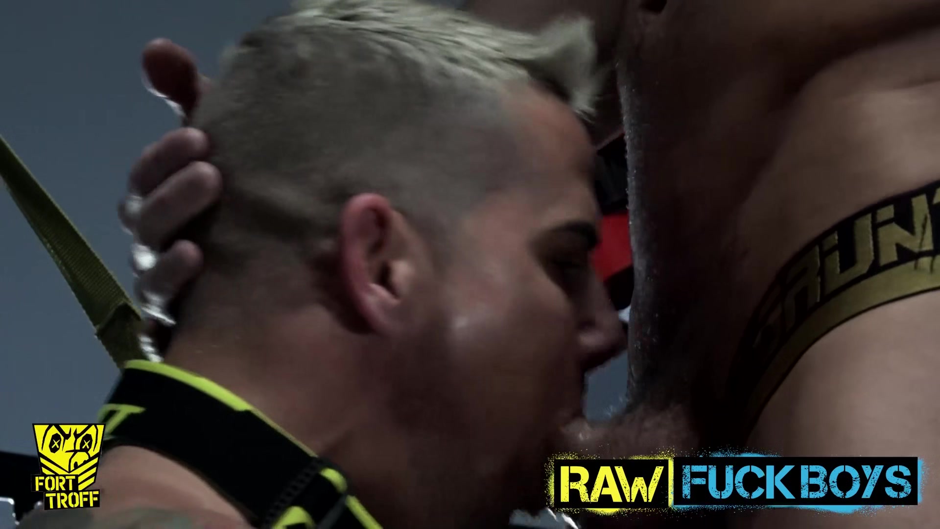 RawFuckBoys - Horny jocks have fun with fuck machine and breeding in sling