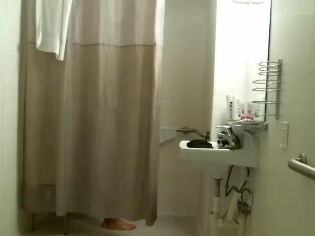 Light skin black guy takes a shower and plays with his dick