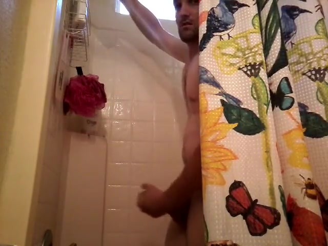 Jerking off in the shower