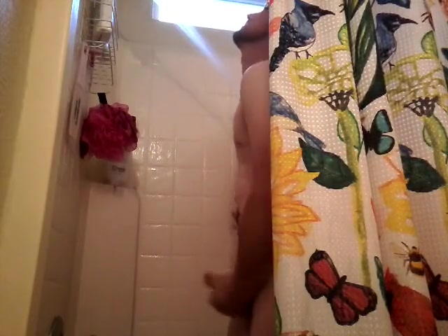 Jerking off in the shower