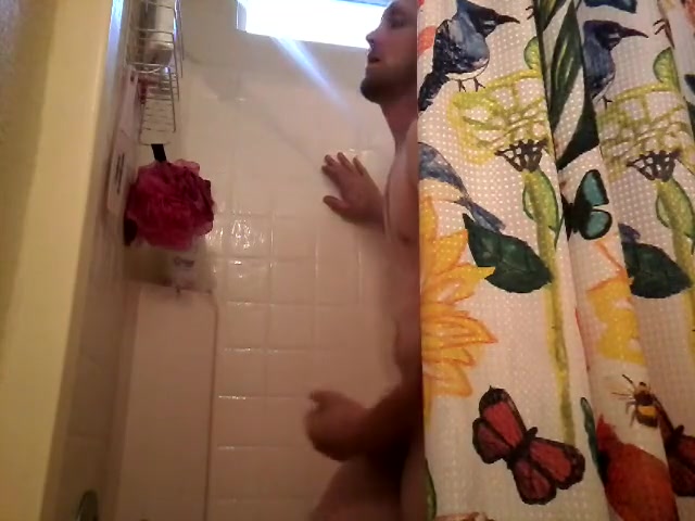 Jerking off in the shower