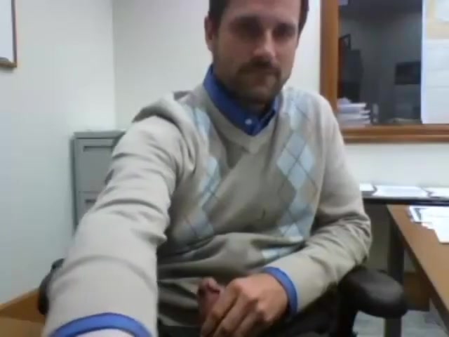 GUy cum at work Office
