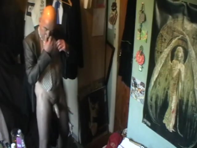 irish business man big cock edging jerk-off in office