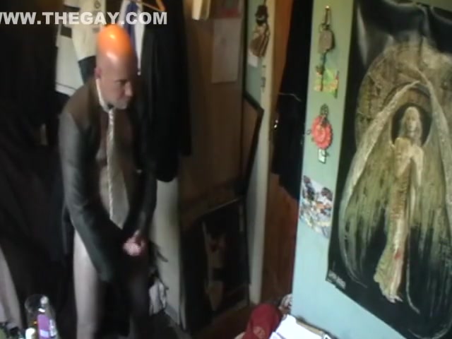 irish business man big cock edging jerk-off in office