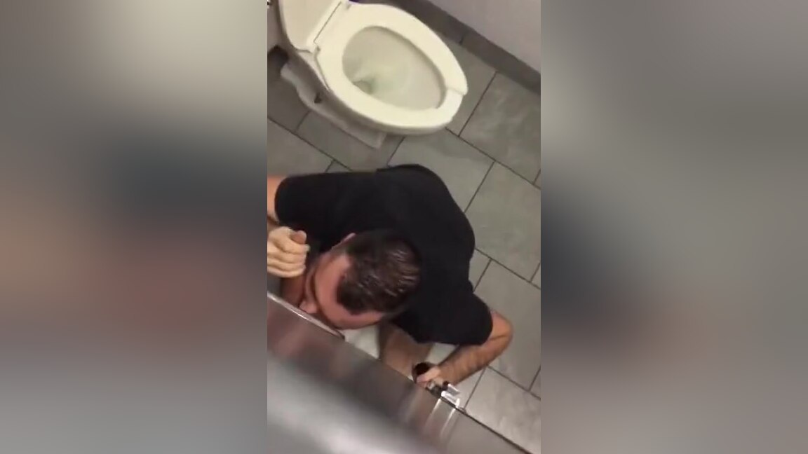 Getting my uncut dick sucked by gloryhole