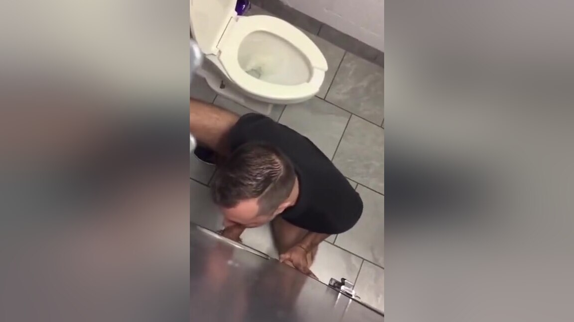 Getting my uncut dick sucked by gloryhole