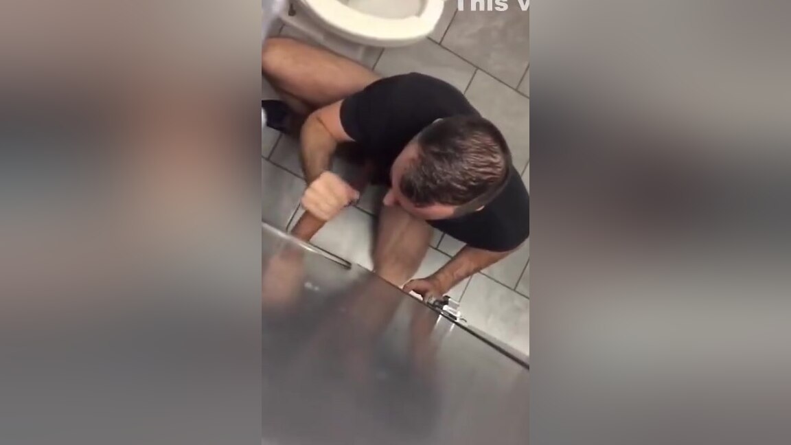 Getting my uncut dick sucked by gloryhole