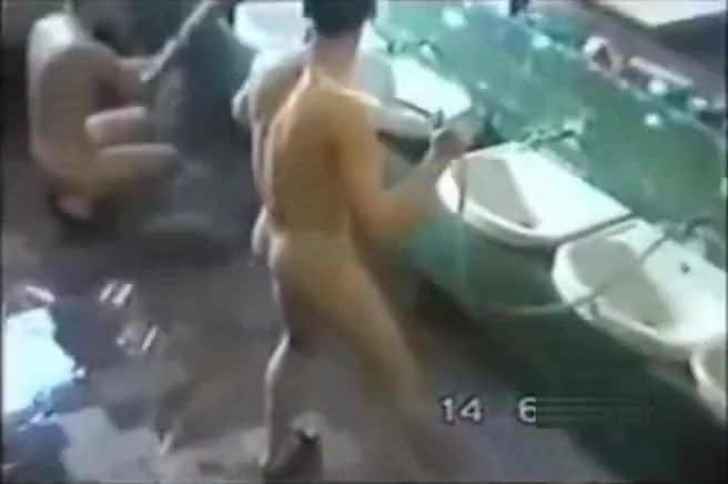 Russian army morning shower