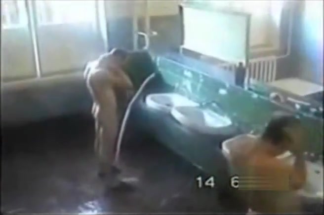 Russian army morning shower