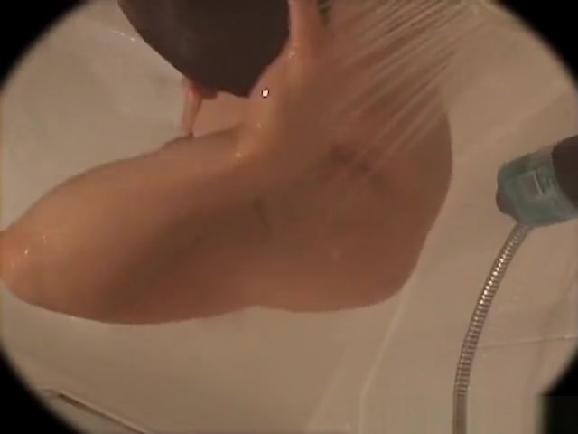 Amateur guy showering alone