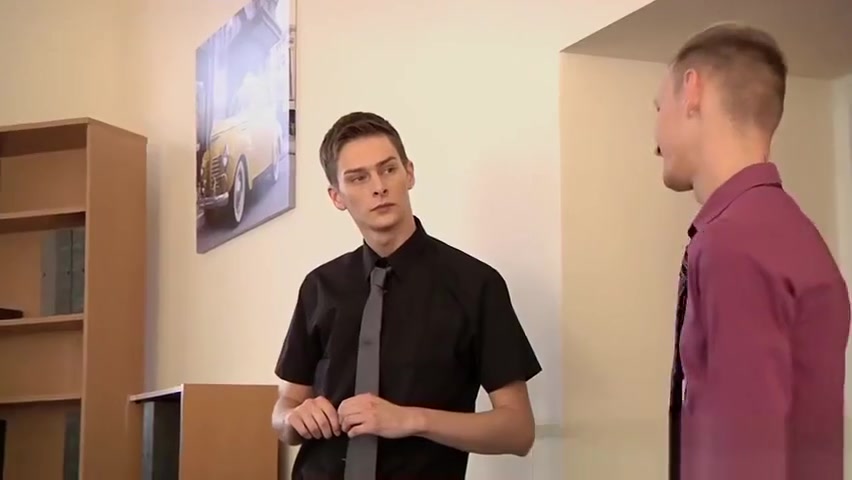 Office for lease turned space for gay wild anal fucking
