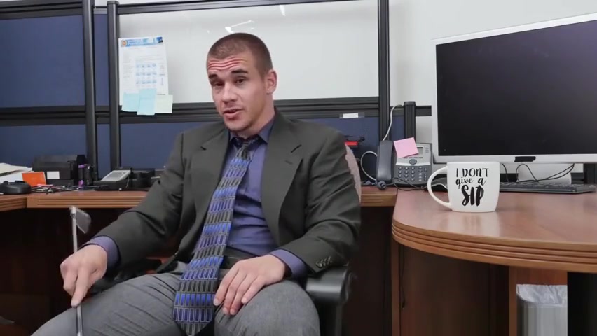 Office boss assfucking suited bottom